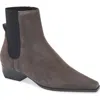 Mango Square Toe Bootie In Gray