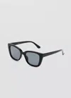 Mango Squared Frame Sunglasses In Black