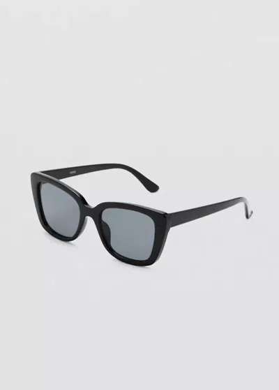 Mango Squared Frame Sunglasses In Black