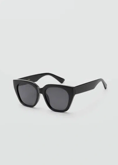 Mango Squared Frame Sunglasses Black