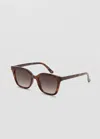 Mango Squared Frame Sunglasses In Brown