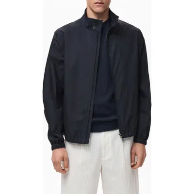 MANGO MANGO STAND COLLAR COTTON ZIP JACKET