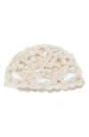Mango Star Design Crochet Hat In White