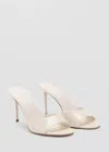 Mango Stiletto Heel Sandal In White