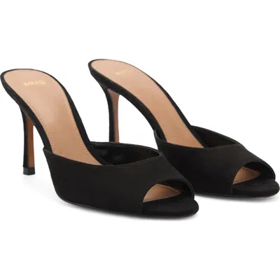 Mango Stiletto Sandal In Black