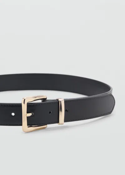 Mango Ceinture Noir - Femme - Xl -