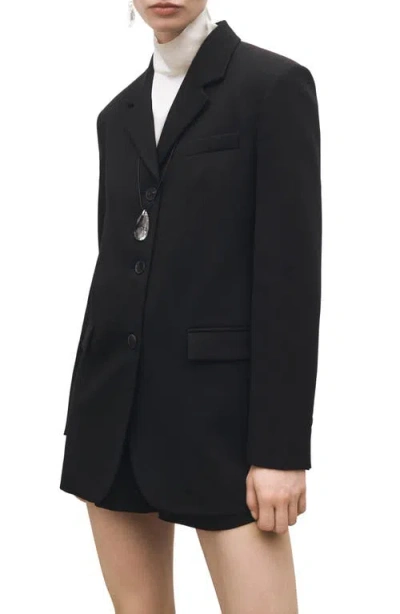 MANGO MANGO STRAIGHT BUTTON SUIT BLAZER