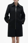 Mango Straight Cut Coat In Black