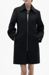 Mango Straight Cut Coat In Black