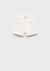Mango Kids' Straight Denim Shorts White