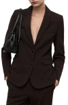 Mango Straight Fit Blazer In Black
