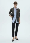 Mango Straight-fit Cotton Trousers Black