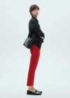 Mango Straight-fit Cotton Trousers Red In Red