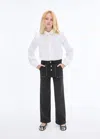 Mango Straight-fit Jeans With Studs In White