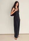 Mango Straight-fit Linen-blend Suit Trousers Navy