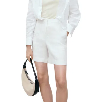 Mango Straight Fit Linen Shorts