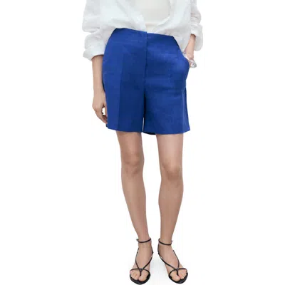 Mango Straight Fit Linen Shorts