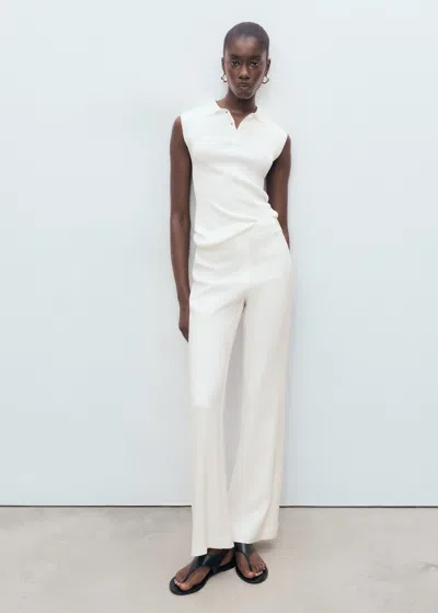 Mango Straight-fit Long Trousers White