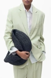 Mango Straight Fit Suit Jacket In Green