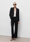 Mango Blazer Costume Droit Bleu Marine - Femme - 1xl -  In Blue