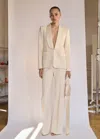 Mango Straight-fit Suit Trousers Off White In Blanc Cassé