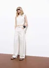 Mango Straight Jeans With Double-belt Off White