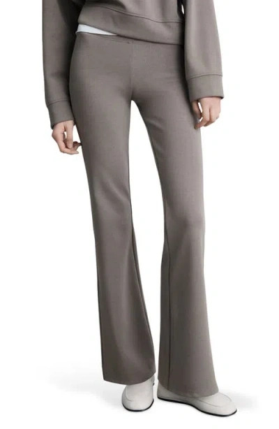 Mango Straight Knit Pants In Medium Brown