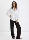 Mango Straight Knitted Pants In Brown