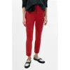 Mango Straight Leg Ankle Pants In Red