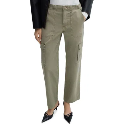 Mango Women's Pocket Cargo Jeans In Khaki