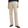 Shop Mango Straight Leg Carpenter Jeans In Sand