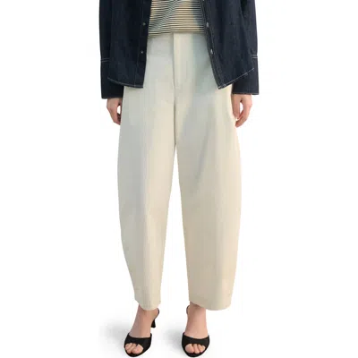 Mango Straight Leg Cotton Pants In Gray
