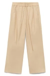 Mango Straight Leg Crop Pants In Neutral