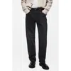 Mango Straight Leg Jeans In Black Denim