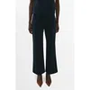 Mango Straight Leg Knit Pants In Black