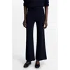 Mango Straight Leg Knit Pants In Dark Navy