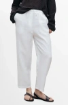 Mango Straight Leg Linen Drawstring Pants