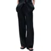 Mango Straight Leg Linen Pants In Blue