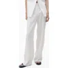 Mango Straight Leg Linen Pants