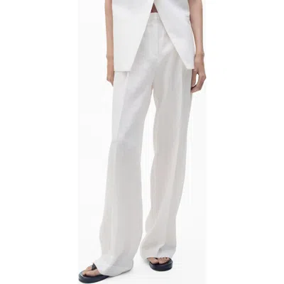 Mango Straight Leg Linen Pants