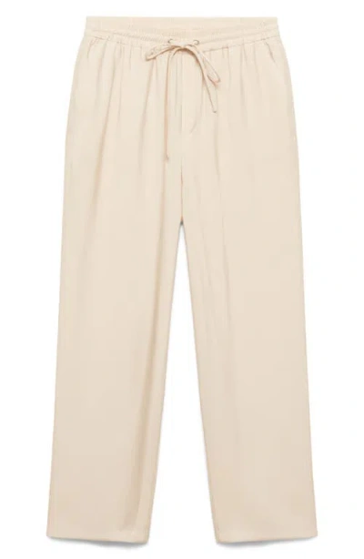 Mango Straight Leg Pants In Beige