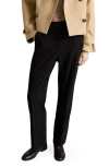 Mango Straight Leg Pants In Black
