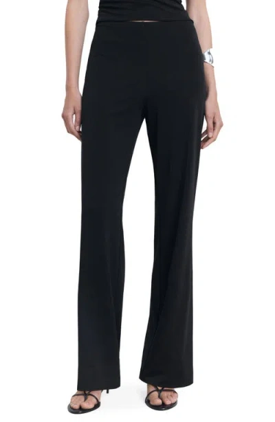 Mango Straight Leg Pants In Black