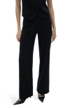 Mango Straight Leg Pants In Black
