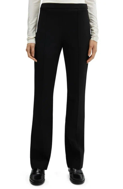 Mango Straight Leg Pants In Black