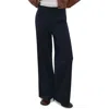 Mango Side Stripe Pull-on Straight Leg Knit Pants In Blue