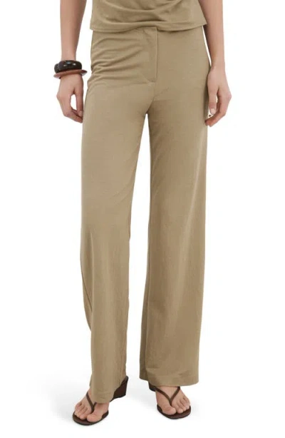 Mango Straight Leg Pants In Brown