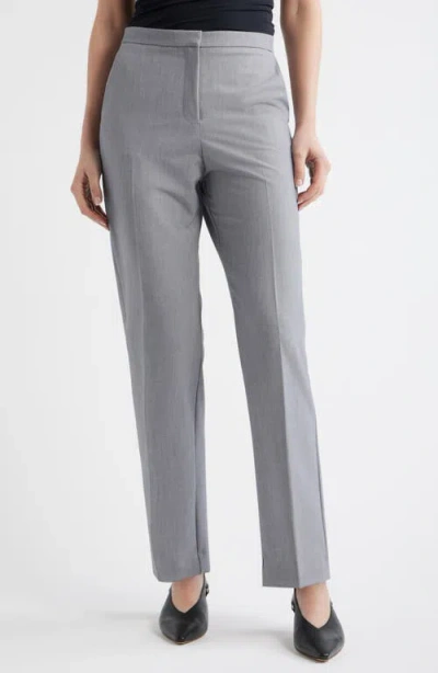 Mango Straight Leg Pants In Gray