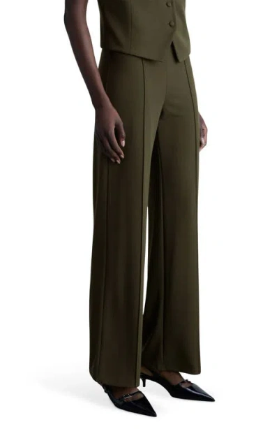 Mango Straight Leg Pants In Khaki