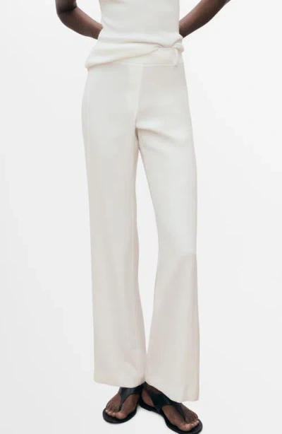 Mango Straight Leg Pants In Animal Print